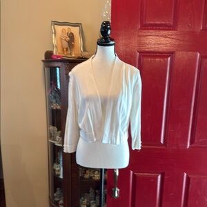 Dress Barn White Cardigan Sweater